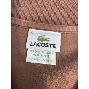 Lacoste Classic Men's Brown Short Sleeve Pique Polo Shirt Size 6 XL Cotton 5191L